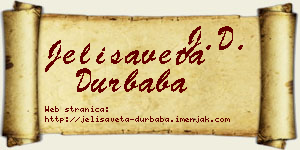 Jelisaveta Durbaba vizit kartica